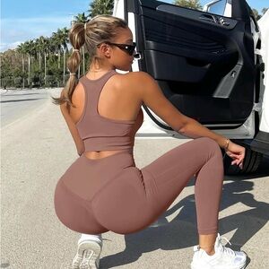 Women's Brown Activewear Set